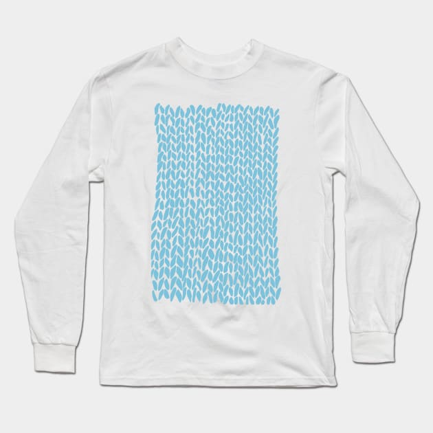 Hand Knit Sky Blue Long Sleeve T-Shirt by ProjectM